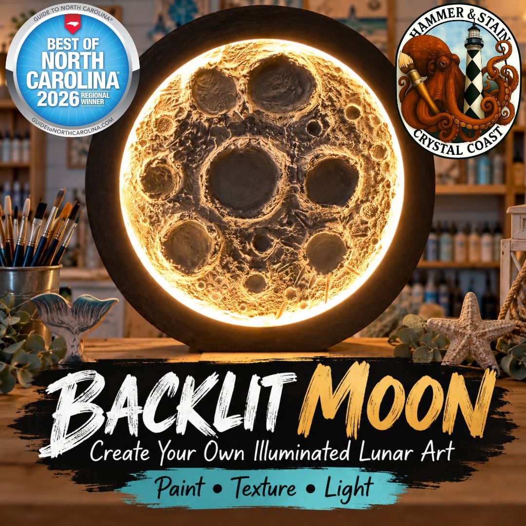 10/23/2026 (Friday) 6PM - Back Lit Moon Wall Lamp