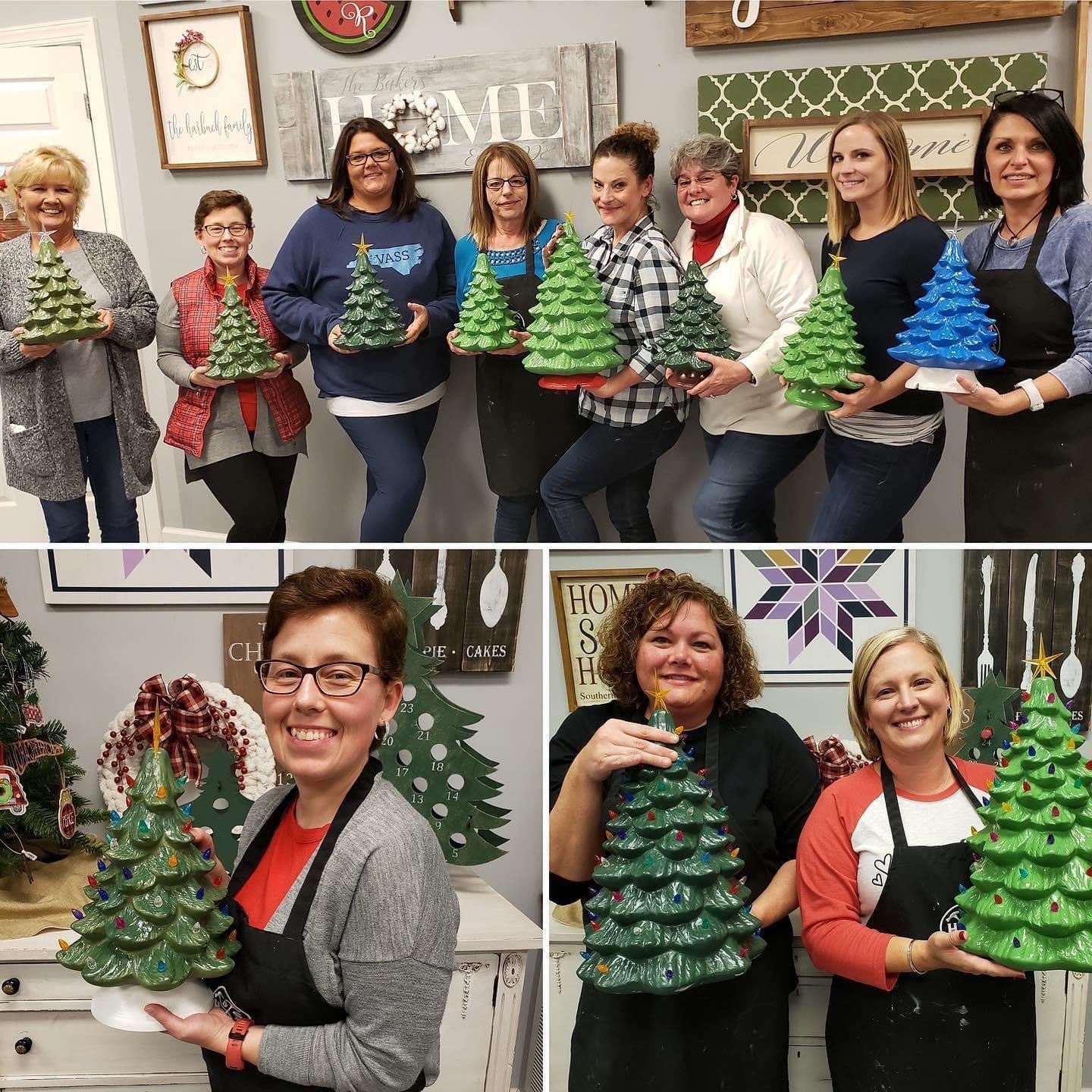 11/21/25 Onslow HD Private Party Vintage Inspired Ceramic Christmas Trees at 6PM