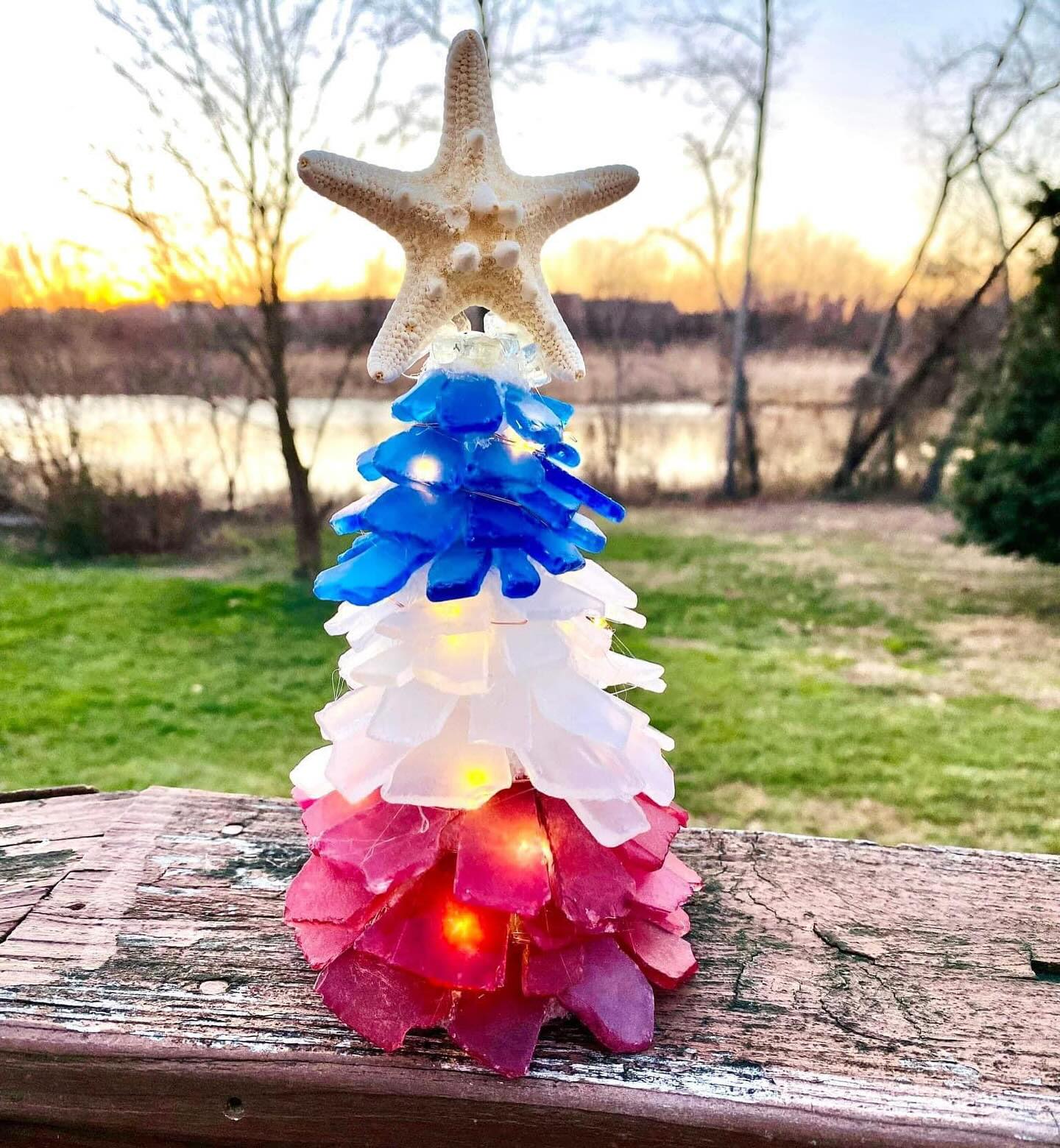 07/11/2025 (Saturday)- Christmas in July Sea Glass Trees (Regular/Grinch/ Angel/Gnome) 2PM
