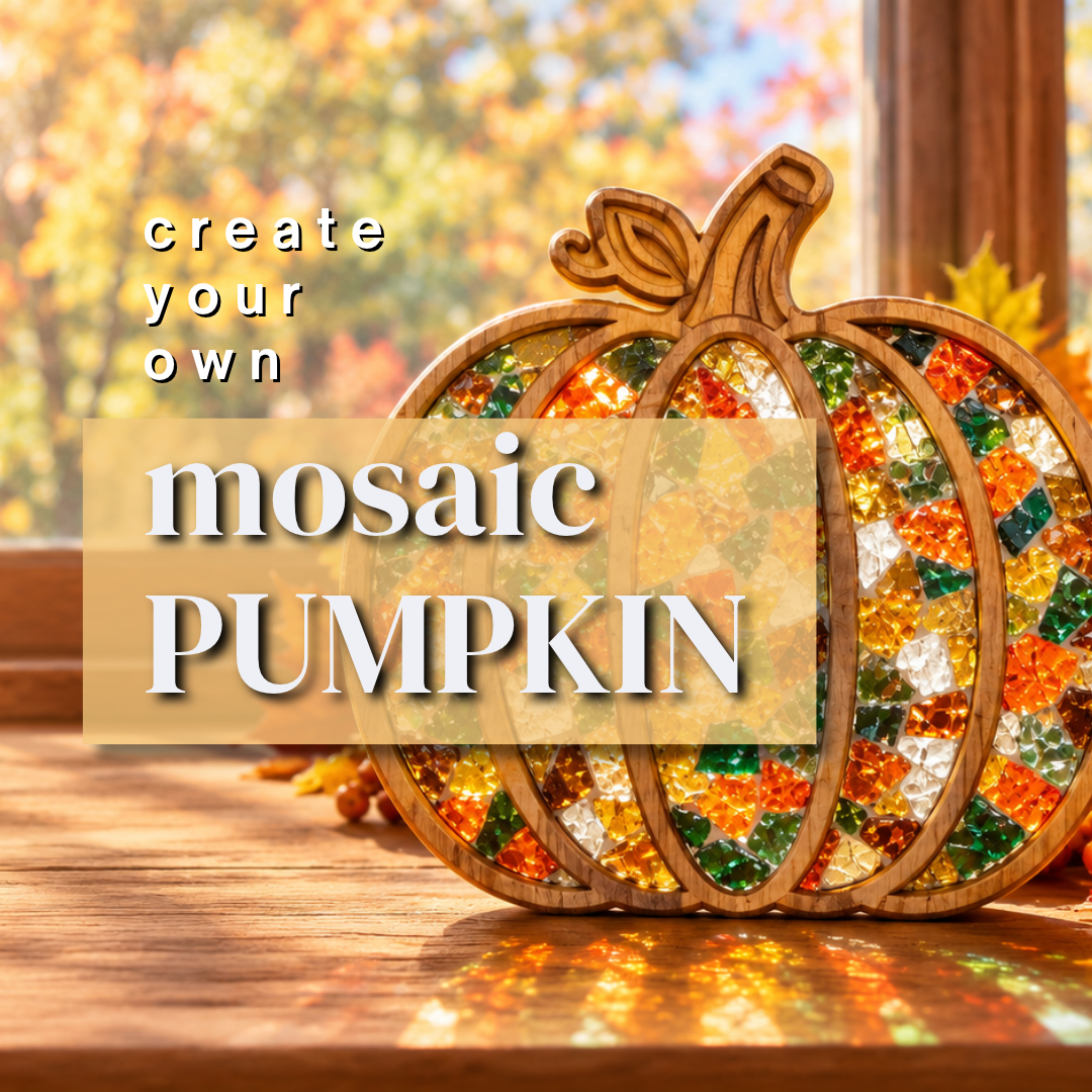 10/25/2026 - (Sunday) 2PM - Mosaic Glass & Resin Pumpkin