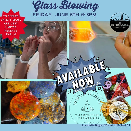 06/06/2025 Intro to Glass Blowing, Friday from 6PM to 8:30PM