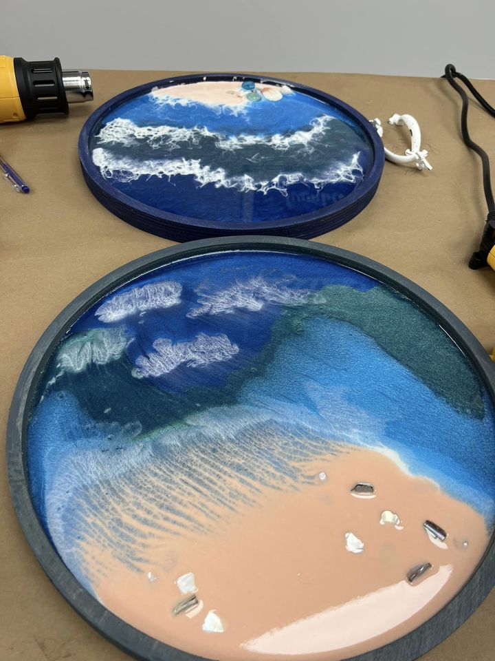 06/07/2025 Your Choice Resin Pour - Charcuterie Boards, Surf Boards & More Saturday at 6M