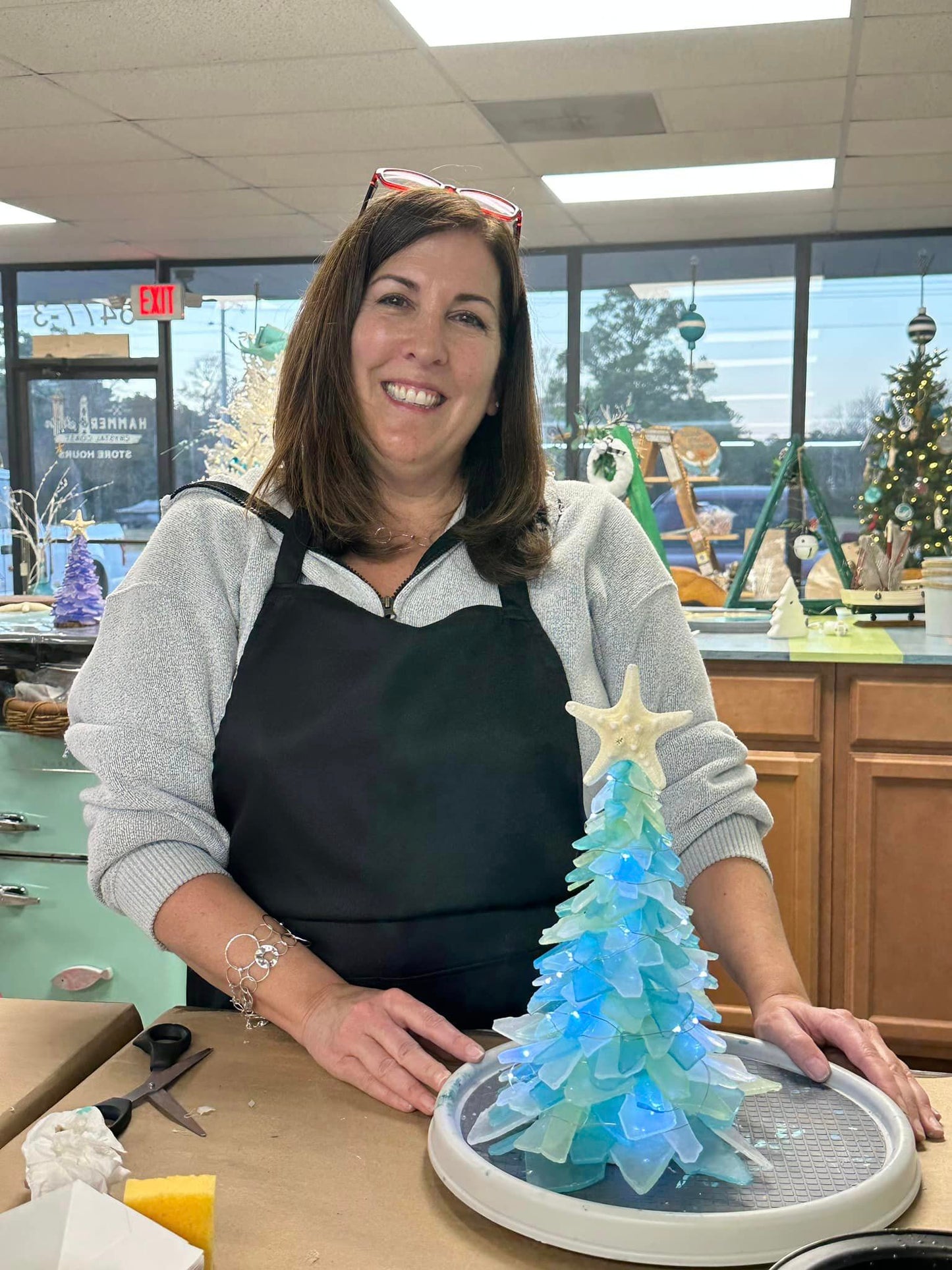09/10/2026 (Thursday) 1PM - Lighted Sea Glass* Tree Workshop