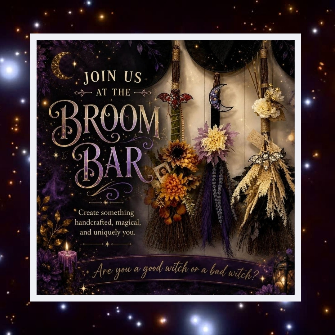 10/15/2026 (Thursday) 1PM- Broom Bar - Fall/Witchy Brooms
