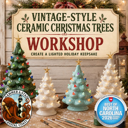 10/18/26 (Sunday) 2PM - Vintage-Style Ceramic Christmas Workshop