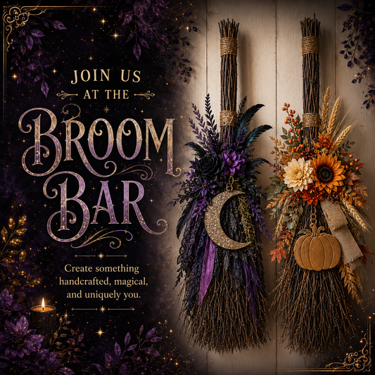 09/06/2026 Saturday (2PM) Broom Bar - Fall/Witchy Brooms