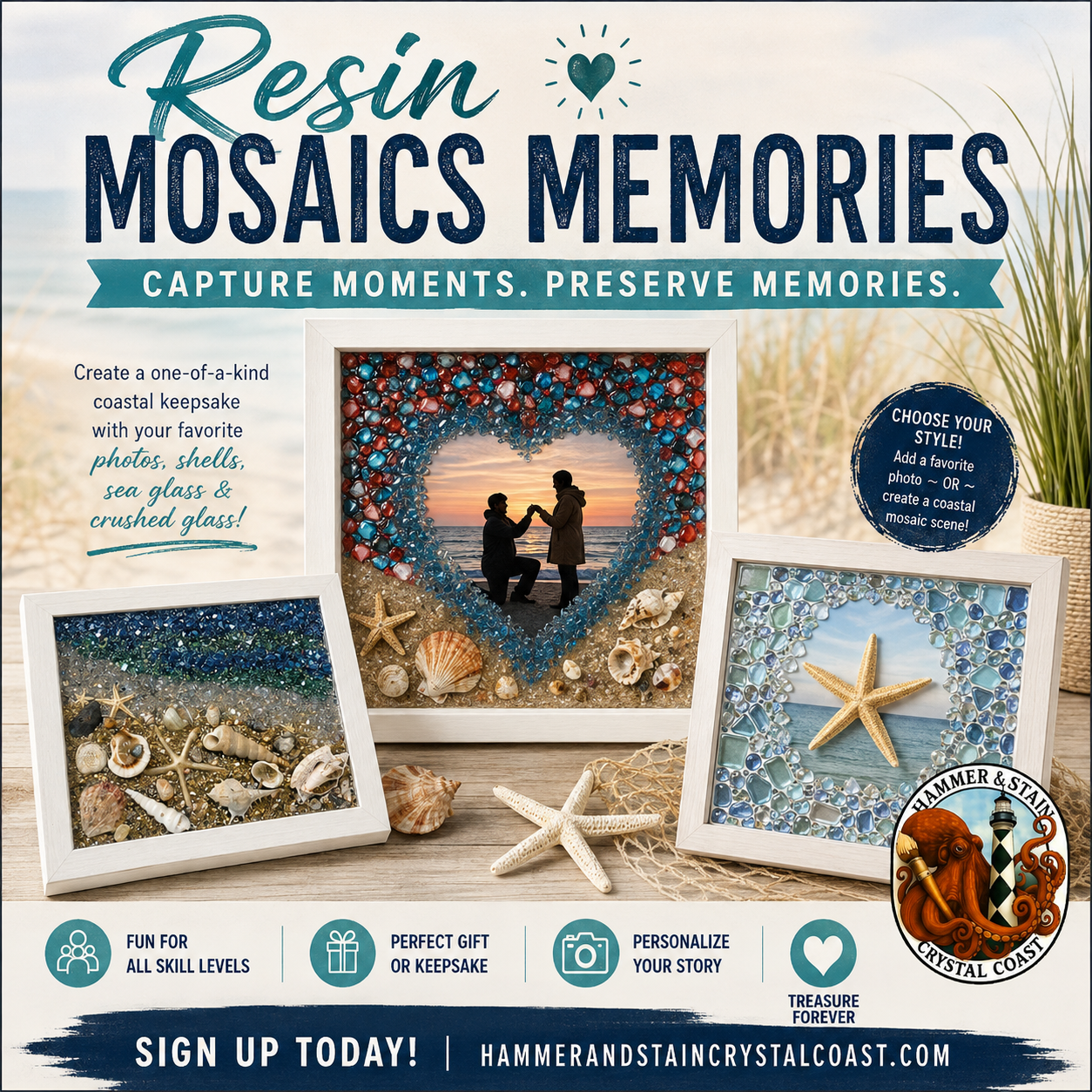 08/09/2026 (Sunday) 6PM Resin Mosaic Memories