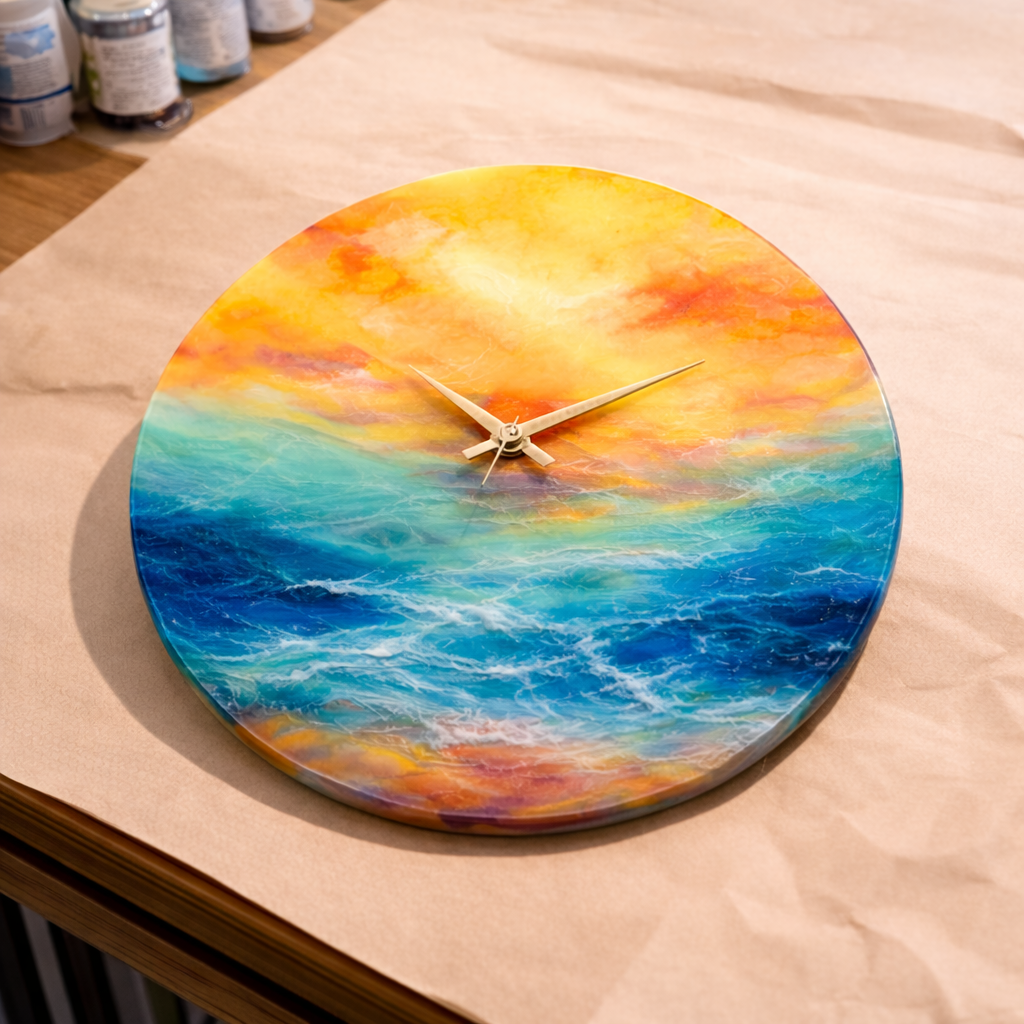 01/24/2026 Resin Wave Clocks - 2PM
