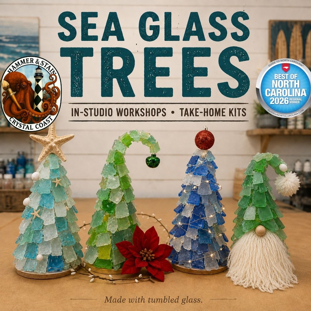 09/10/2026 (Thursday) 1PM - Lighted Sea Glass* Tree Workshop
