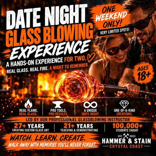 11/27/26 Friday (6PM) DATE NIGHT: Pro Level Glass Blowing