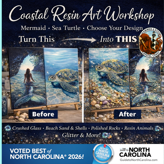 05/22/26 Friday (6PM) - Coastal Resin Art Workshop (Choose Your Design)