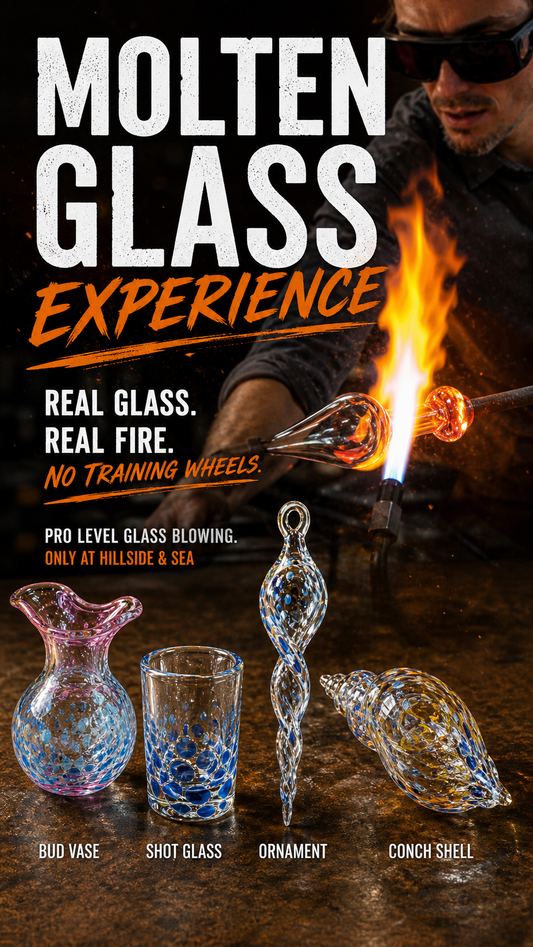 06/27/26 Saturday (1PM & 6PM) Pro Level Glass Blowing Experience