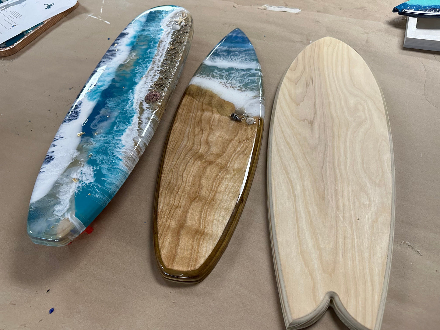 06/07/2025 Your Choice Resin Pour - Charcuterie Boards, Surf Boards & More Saturday at 6M