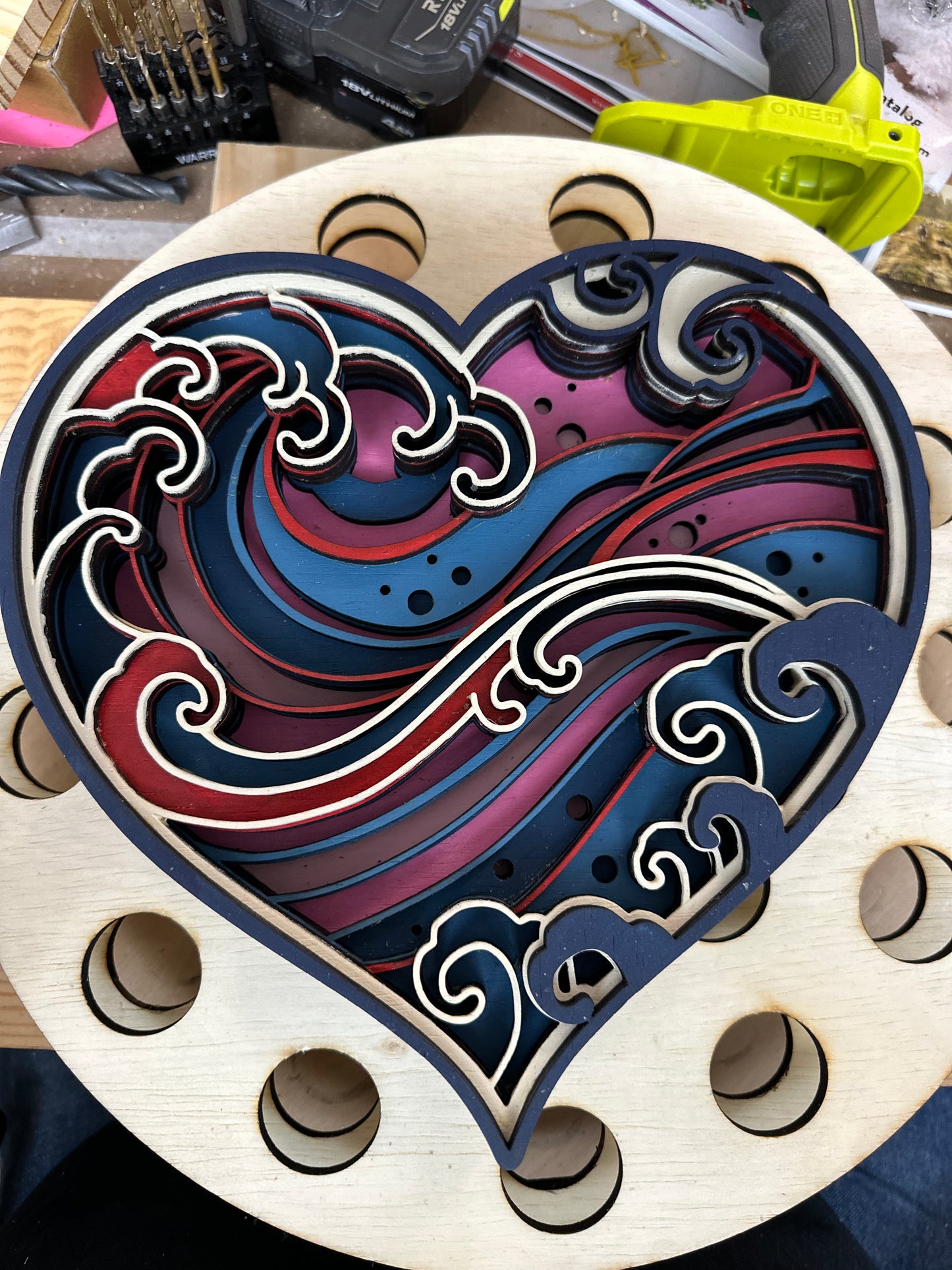 01/24/26 - "Love Comes in Waves" - Layered Art  - 6PM