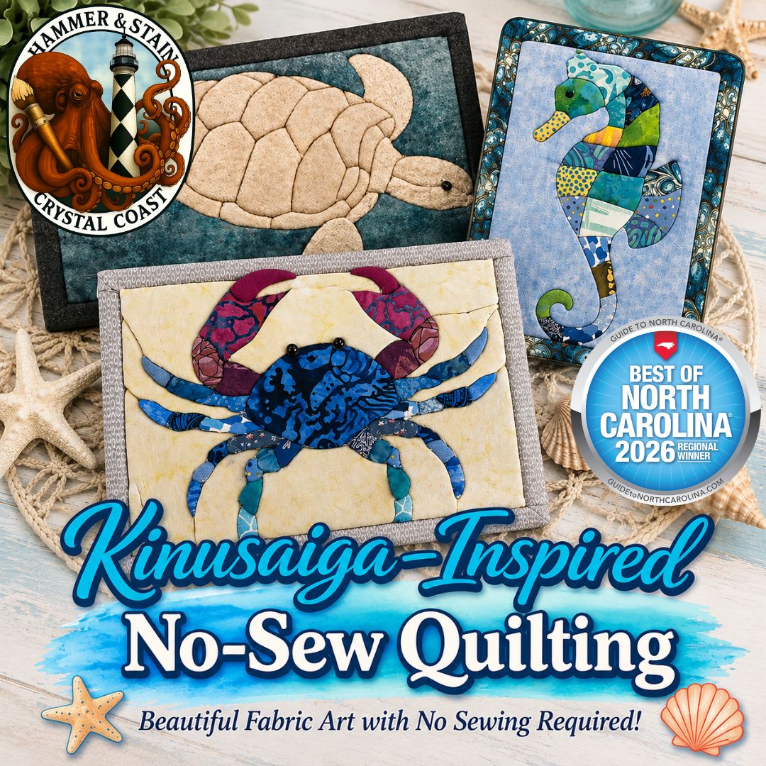 08/29/26 - Saturday  (2PM) "Kinusaiga" Japanese-Inspired No-Sew Quilted Fabric Art