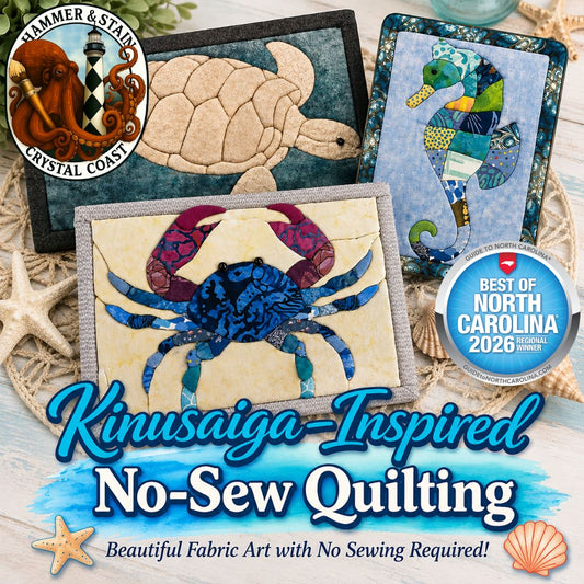 08/29/26 - Saturday  (2PM) "Kinusaiga" Japanese-Inspired No-Sew Quilted Fabric Art