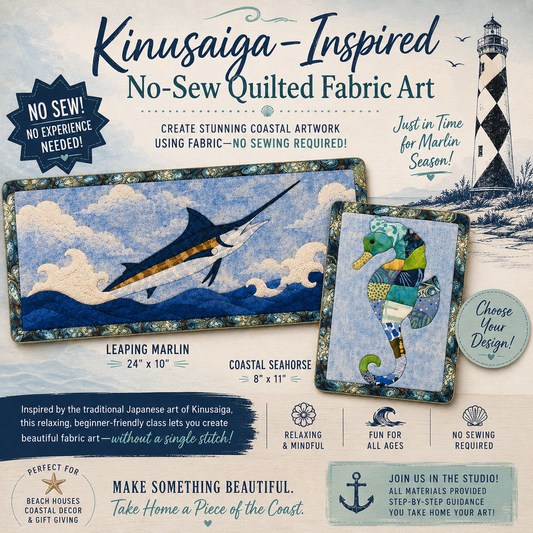 06/05/26 - Friday (6PM) "Kinusaiga" Japanese-Inspired No-Sew Quilted Fabric Art