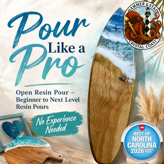 10/09/26 - Friday (6PM) - Resin Art Open Pour: Beginner Basics to Next Level Pours!