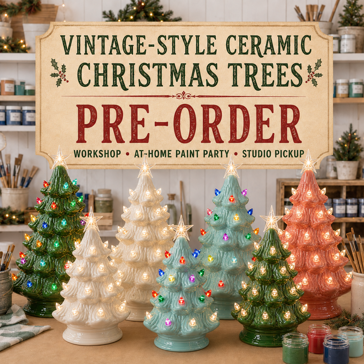 2026 Vintage-Style Ceramic Christmas Tree Pre-Order