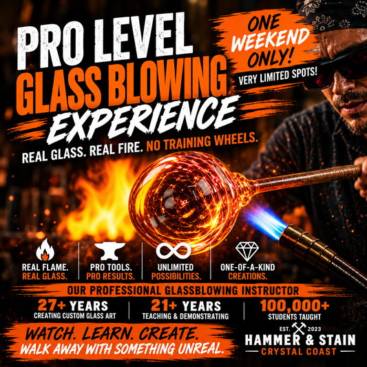 11/25/26 Wednesday (6PM) Pro Level Glass Blowing Experience