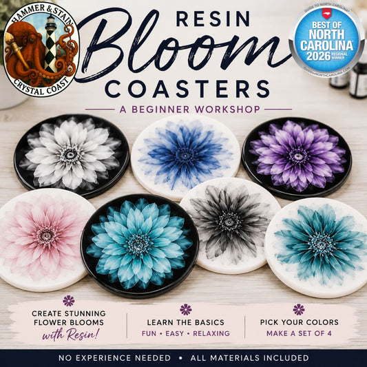 07/26/2026 (Sunday) Resin Bloom Coasters: Beginner Experience - 2PM