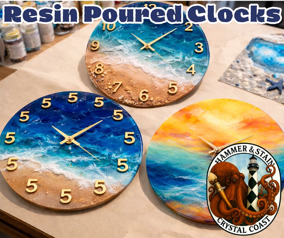 01/24/2026 Resin Wave Clocks - 2PM