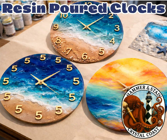 01/24/2026 Resin Wave Clocks - 2PM