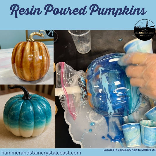 10/05/2025 - Resin Poured Pumpkins w/ Resin Trinket Try at 2PM