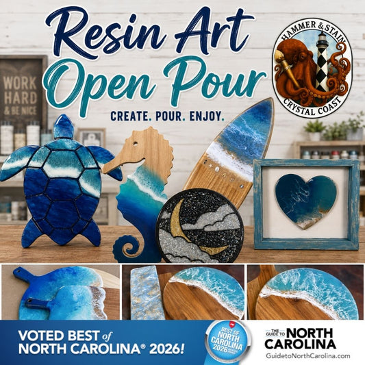08/15/26 - Saturday (6PM) - Resin Art Open Pour: Beginner Basics to Next Level Pours!
