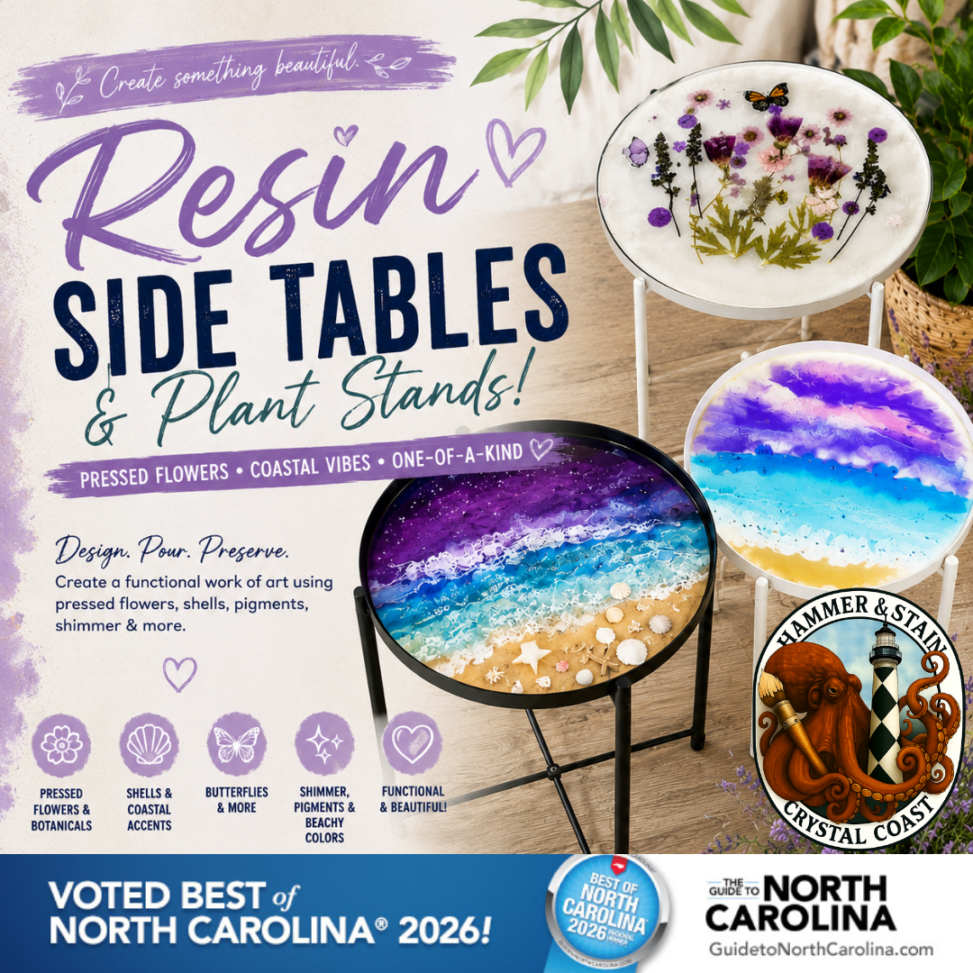 07/10/2026 (Friday) - Resin Plant Stands & Tables 6PM