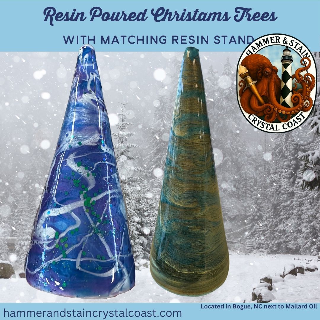 11/30/2025 - Resin Poured Christmas Trees w/ Matching Stand 2PM