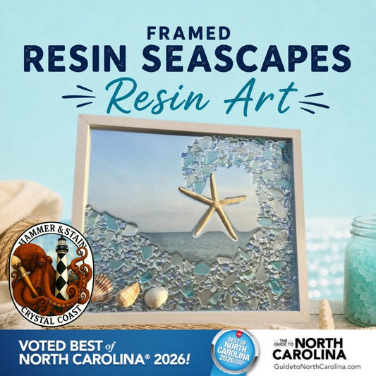08/22/26 Saturday (6PM) Framed Resin Seascapes