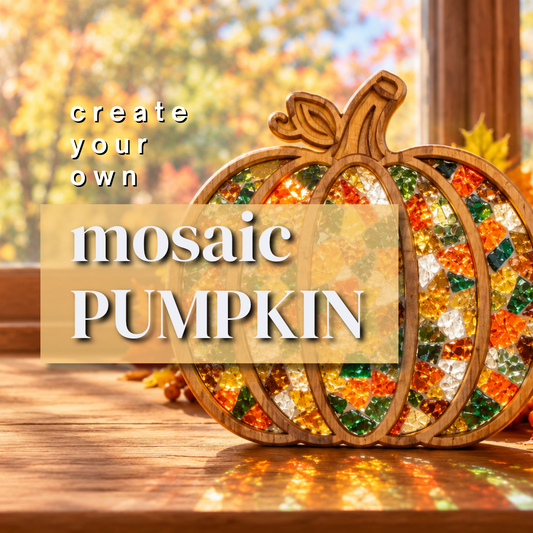 10/25/2026 - (Sunday) 2PM - Mosaic Glass & Resin Pumpkin