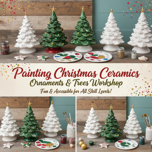 12/12/25 Christmas Ceramics - Ornaments & Trees Workshop 6PM