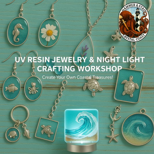 UV Resin Jewelry & Night Light Workshop Banner